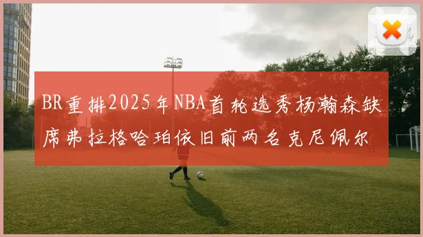 BR重排2025年NBA首轮选秀杨瀚森缺席弗拉格哈珀依旧前两名克尼佩尔锁定探花位